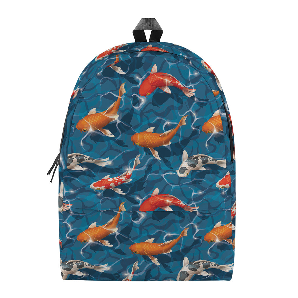 Koi Fish Pattern Print Backpack