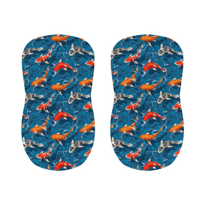 Koi Fish Pattern Print Bar Stool Covers