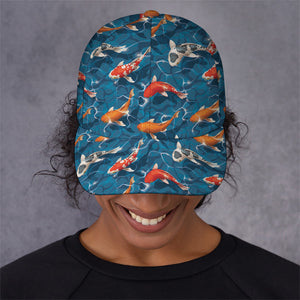 Koi Fish Pattern Print Baseball Cap