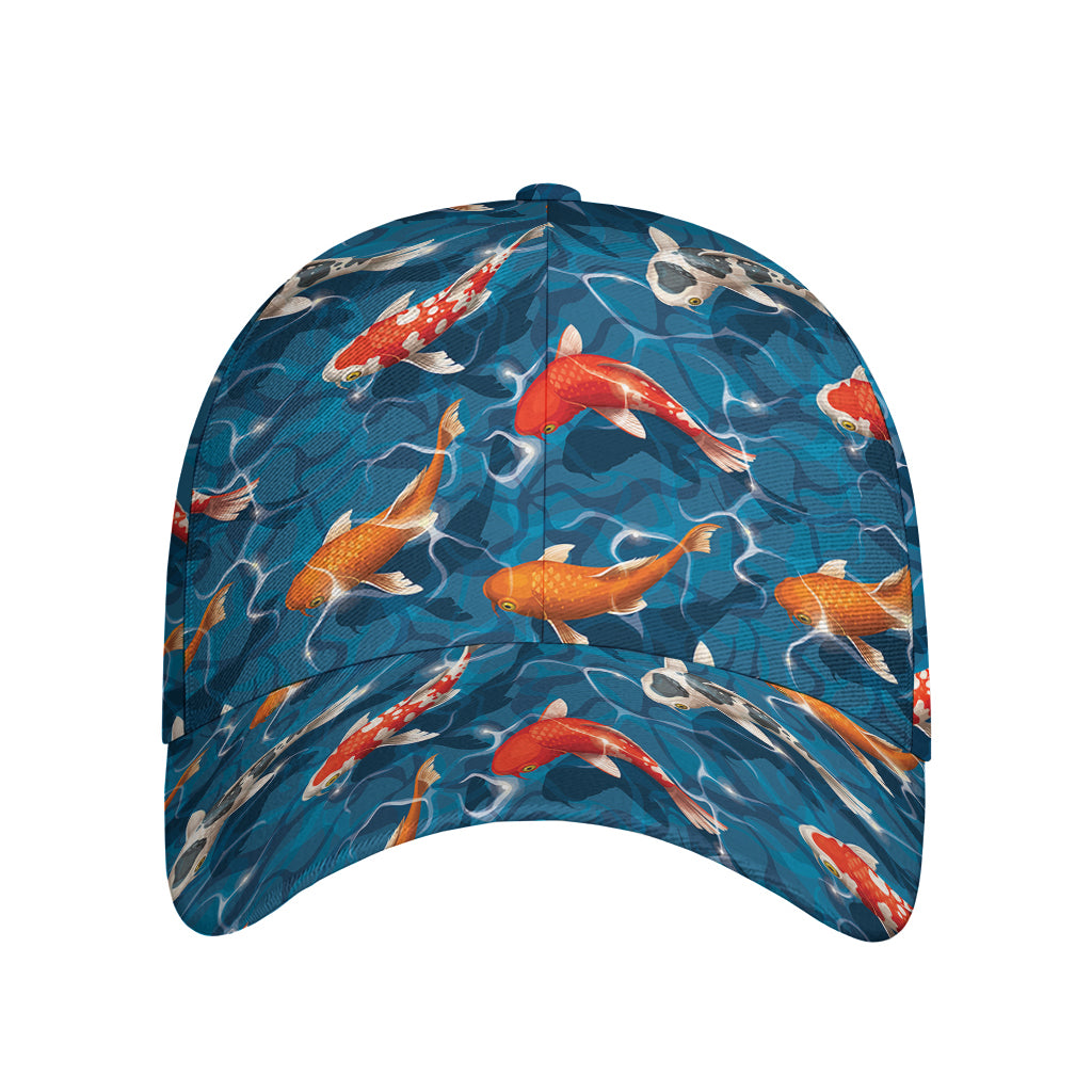 Koi Fish Pattern Print Baseball Cap