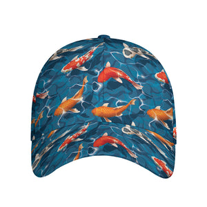 Koi Fish Pattern Print Baseball Cap