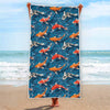 Koi Fish Pattern Print Beach Towel