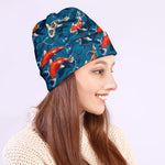 Koi Fish Pattern Print Beanie