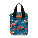 Koi Fish Pattern Print Bible Tote Bag