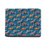 Koi Fish Pattern Print Bifold Wallet