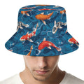 Koi Fish Pattern Print Bucket Hat
