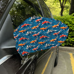 Koi Fish Pattern Print Car Side Mirror Covers