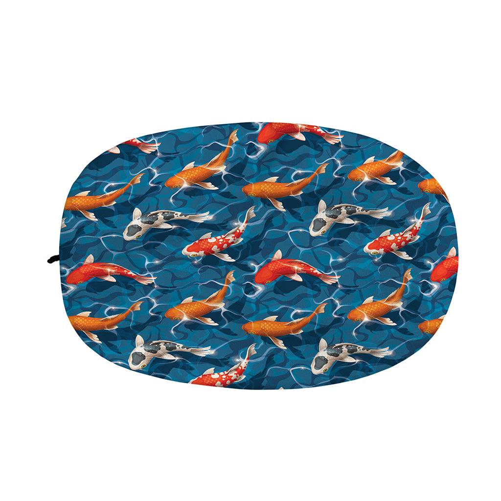 Koi Fish Pattern Print Car Side Mirror Covers