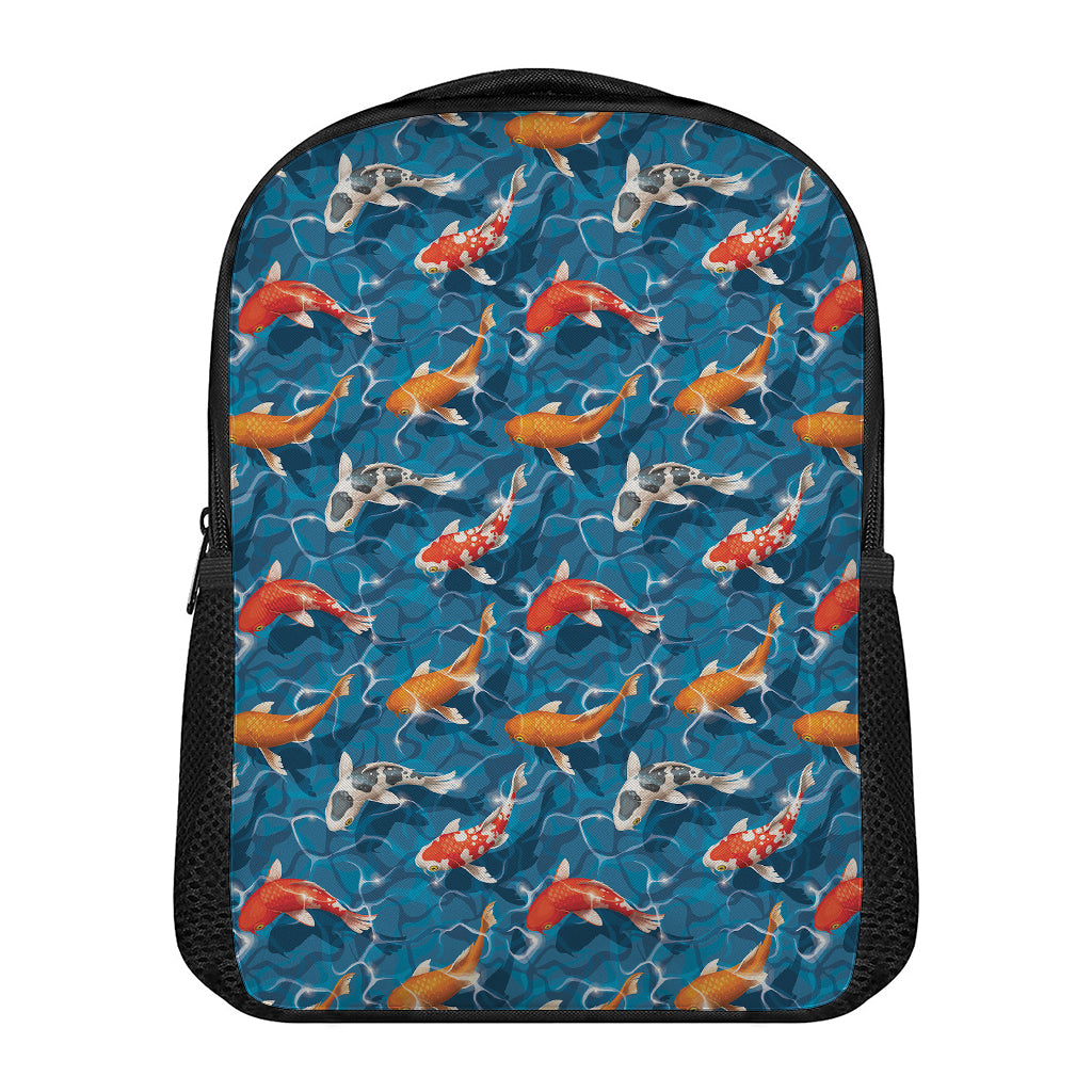 Koi Fish Pattern Print Casual Backpack