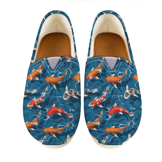 Koi Fish Pattern Print Casual Shoes