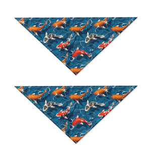 Koi Fish Pattern Print Dog Bandana