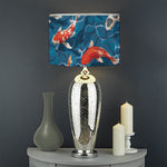 Koi Fish Pattern Print Drum Lamp Shade