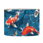 Koi Fish Pattern Print Drum Lamp Shade