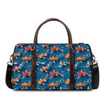Koi Fish Pattern Print Duffle Bag