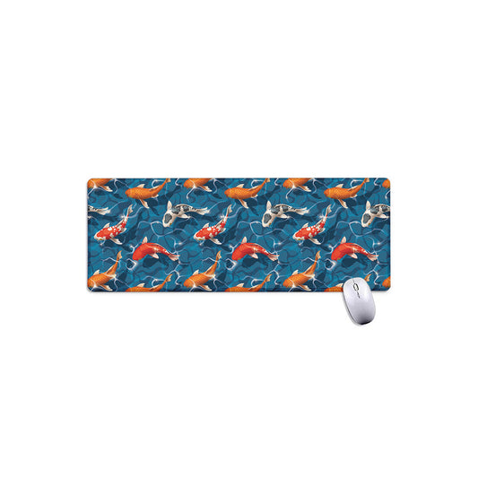 Koi Fish Pattern Print Extended Mouse Pad