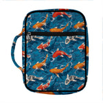Koi Fish Pattern Print Front Pocket Bible Bag