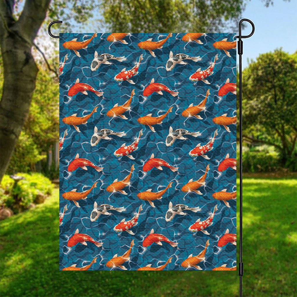 Koi Fish Pattern Print Garden Flag