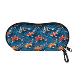 Koi Fish Pattern Print Glasses Case