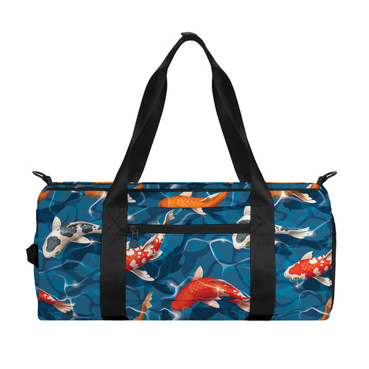 Koi Fish Pattern Print Gym Bag