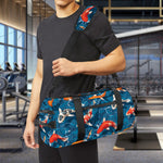 Koi Fish Pattern Print Gym Bag