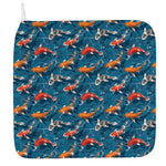 Koi Fish Pattern Print Hand Towel