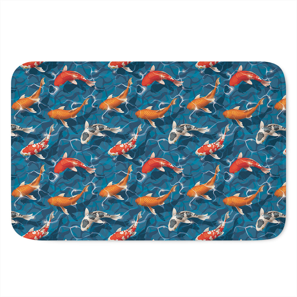 Koi Fish Pattern Print Indoor Door Mat