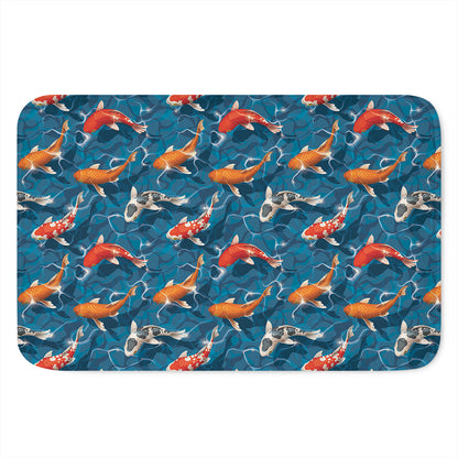 Koi Fish Pattern Print Indoor Door Mat