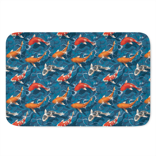 Koi Fish Pattern Print Indoor Door Mat