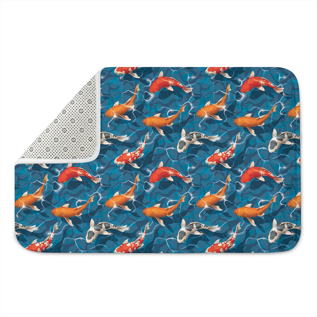 Koi Fish Pattern Print Indoor Door Mat