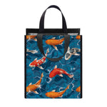 Koi Fish Pattern Print Insulated Lunch Tote