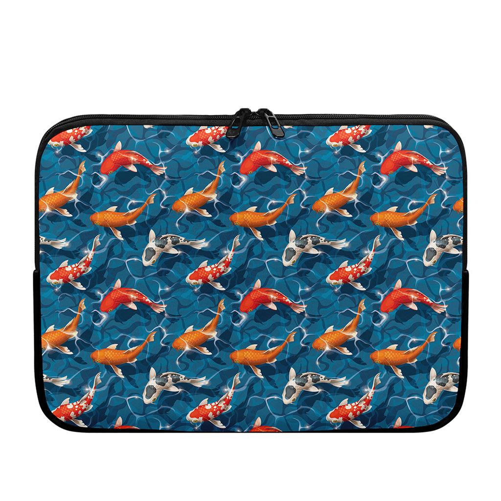 Koi Fish Pattern Print Laptop Sleeve