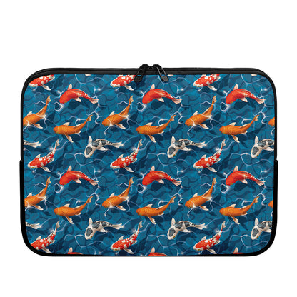 Koi Fish Pattern Print Laptop Sleeve