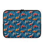 Koi Fish Pattern Print Laptop Sleeve