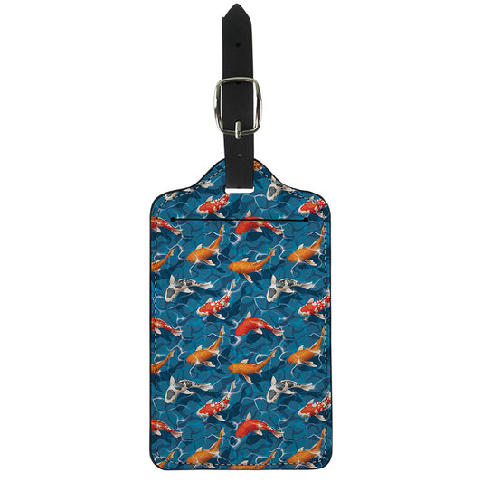 Koi Fish Pattern Print Luggage Tag