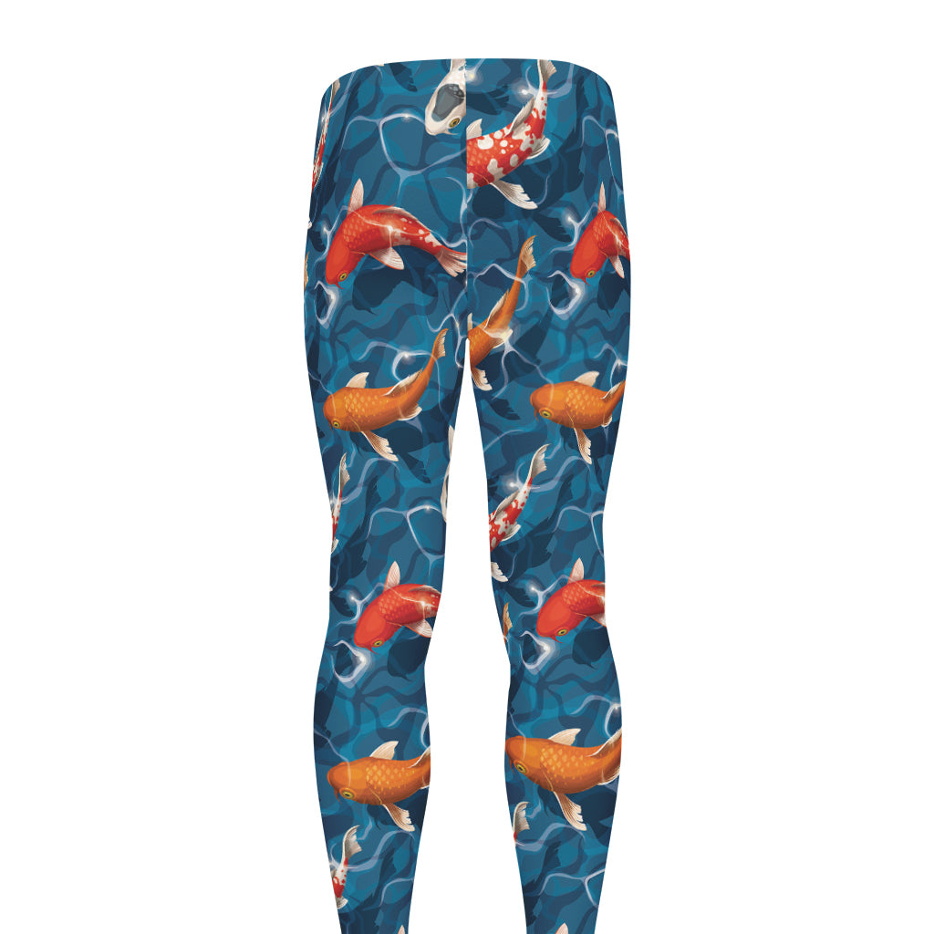 Koi Fish Pattern Print Men's leggings