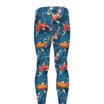 Koi Fish Pattern Print Men's leggings
