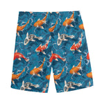 Koi Fish Pattern Print Men's Sports Shorts