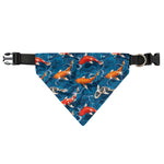 Koi Fish Pattern Print Over The Collar Dog Bandana