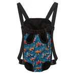 Koi Fish Pattern Print Pet Carrier Backpack