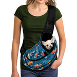 Koi Fish Pattern Print Pet Sling Carrier