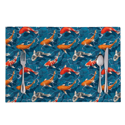 Koi Fish Pattern Print Placemat