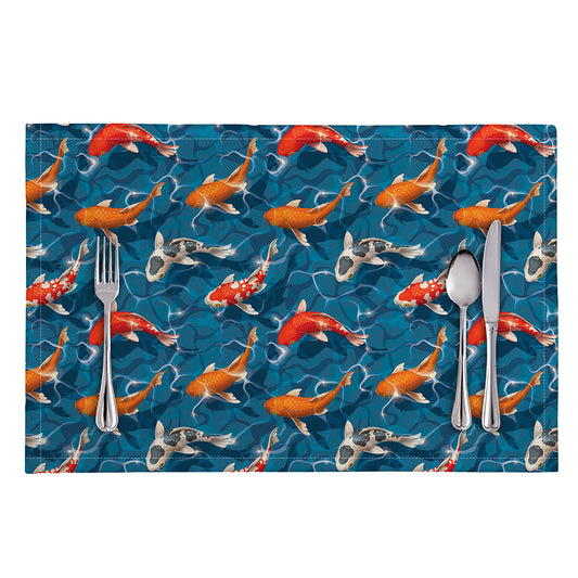 Koi Fish Pattern Print Placemat