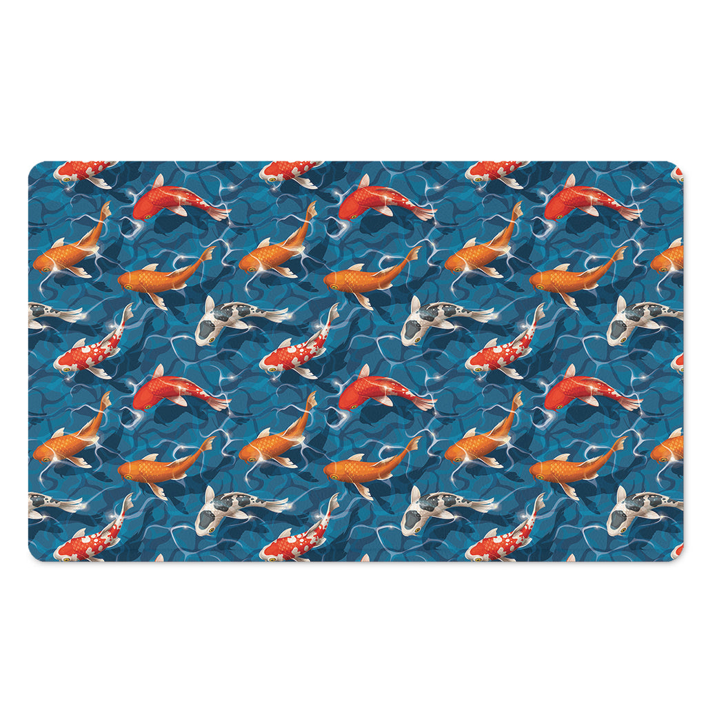 Koi Fish Pattern Print Polyester Doormat