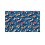 Koi Fish Pattern Print Polyester Flag