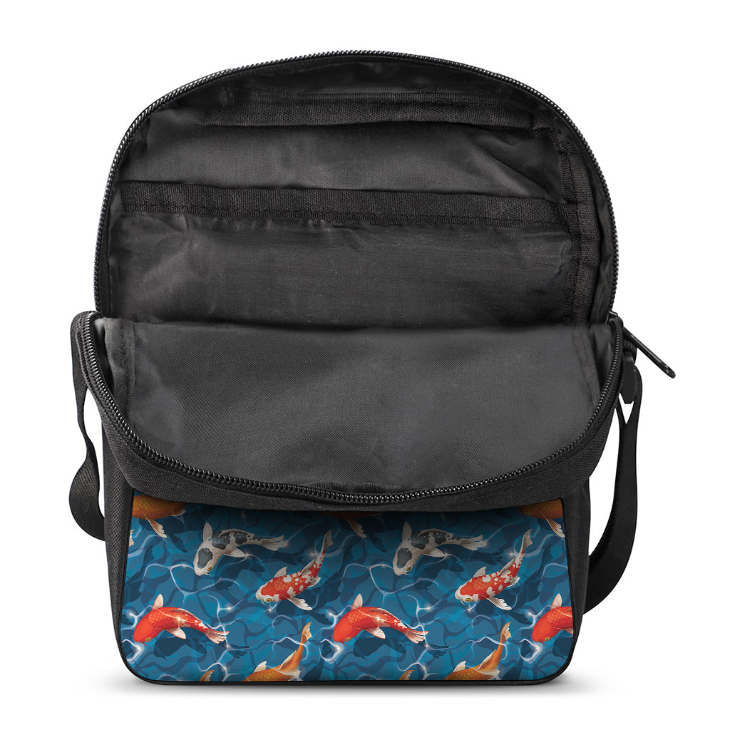 Koi Fish Pattern Print Rectangular Crossbody Bag
