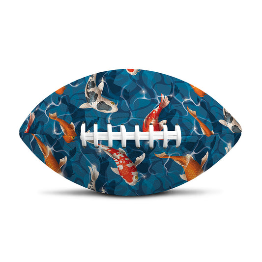 Koi Fish Pattern Print Rugby Ball