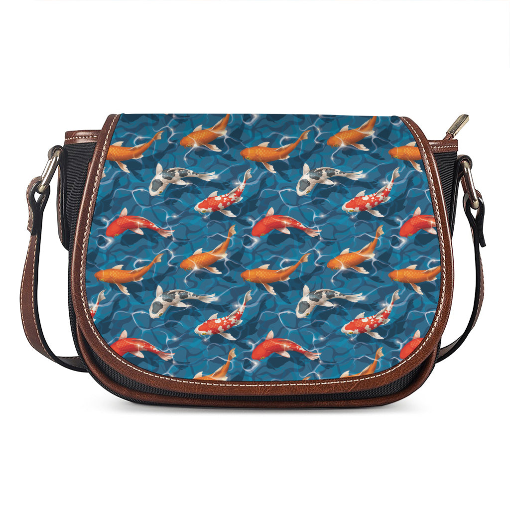 Koi Fish Pattern Print Saddle Bag