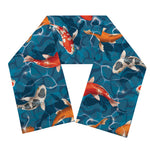 Koi Fish Pattern Print Scarf