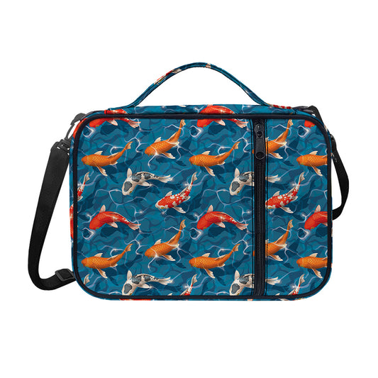 Koi Fish Pattern Print Shoulder Strap Bible Bag