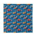 Koi Fish Pattern Print Silk Bandana